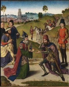 مذبح العشاء الأخير: لقاء إبراهيم الأيسر وملكي صادق ، 1464-1468