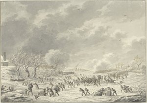 يعبر الفرنسيون نهر وال بالقرب من بومل ، يناير 1795