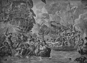 الهولنديون في ميدواي ، c1790 بواسطة ديرك لانجينديك