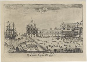 منظر للقصر الملكي في لشبونة O Palacio Reyal de Lixboa (العنوان على الكائن) مناظر لشبونة (عنوان السلسلة)