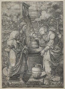 المسيح وامرأة السامرة ، 1523.