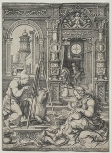 القديس لوقا يرسم العذراء ، 1526.