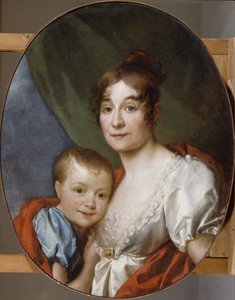 صورة الكونتيسة إيكاترينا ألكسندروفنا شاخوفسكايا 1777-1846 مع ابنة ، 1807