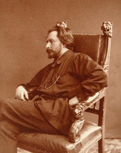 صورة للمؤلف ليونيد نيكولايفيتش أندرييف (ليونيد أندرييف) (1871-1919). تصوير الجيلاتين الفضي بواسطة دميتري سبيريدونوفيتش زدوبنوف (نهاية القرن التاسع عشر)