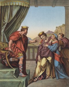 يعد الملك أحشويروش إستير بأنه سوف يمنح أي شيء تطلبه (لون ليثو) بواسطة دومينيكينو