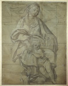 Madonna and Child (black chalk on paper) بواسطة دومينيكينو