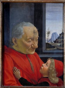 صورة لرجل عجوز وصبي صغير رسم لدومينيكو غيرلاندايو (1449-1494) القرن الخامس عشر. 0،62 × 0،46 م - صورة لرجل عجوز وصبي صغير (يُطلق عليه أيضًا رجل عجوز وحفيده). لوحة لدومينيكو غيرلاندايو (1449-1494) من القرن الخامس عشر. بواسطة دومينيكو غيرلاندايو