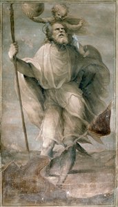 سانت كريستوفر. لوحة لدومينيكو بيكافومي (1486-1551)