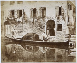 جندول في البندقية ، c.1855 بواسطة دومينيكو بريسولين