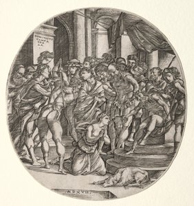 قطع رأس سانت كاترين ، 1517. بواسطة دومينيكو كامبانيولا