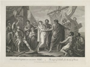 استهجان أخيل على فيرليس فان بريسيس غضب Achilles لفقدان Briseis (العنوان على الكائن)