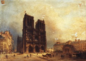 منظر لبارفيس دي نوتردام، حوالي عام 1835، حوالي عام 1835 (زيت على قماش) بواسطة دومينيكو فيري