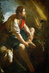 الباروك: موسى قبل بوش المحترق par Fetti ، دومينيكو (1588 / 90-1623) ، ج. 1616-1617. زيت على قماش