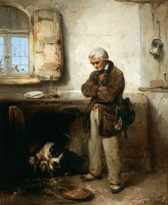 الرجل العجوز والكلب ، حوالي 1855 ، بقلم دومينيكو إندونو (1815-1878) ، زيت على قماش ، 45x54 سم