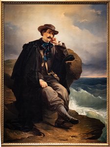 صورة للشاعر اليردو العاردي حوالي عام 1850 (لوحة زيتية على قماش كتاني)