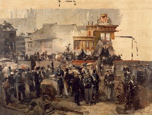 وضع حجر الأساس لجاليريا فيكتور إيمانويل الثاني في ميلانو ، 7 مارس