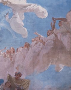 The Assumption, fresco by Domenico Morelli (1823-1901), ceiling of the Royal Chapel of Assunta, Royal Palace of Naples (UNESCO World Heritage List