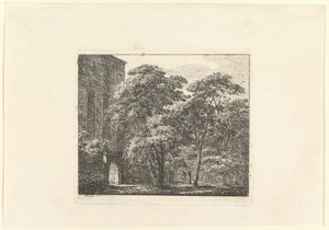 العمارة القوطية في المناظر الطبيعية ، كاليفورنيا. 1807. بواسطة دومينيكو كواجليو الثاني