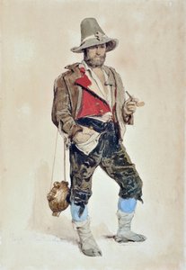 صورة للرسام إميل لوبون (1809-1863) (ألوان مائية)
