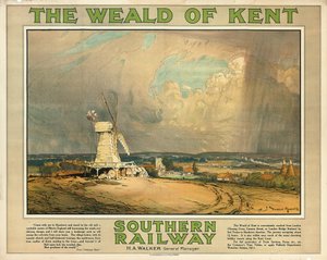 &39;The Weald of Kent&39; ، ملصق إعلاني للسكك الحديدية الجنوبية ، حوالي عام 1925 (طباعة حجرية ملونة)