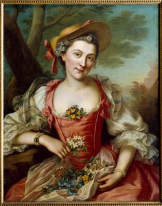 صورة لامرأة لوحة رسمها دوناتين هونوت (1707-1785) القرن الثامن عشر ديجون ، متحف الفنون الجميلة بواسطة دونات نونوت