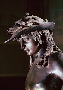 ديفيد ، تفاصيل الرأس حوالي 1440 (برونزي) (انظر أيضًا 119169) بواسطة دوناتيلو