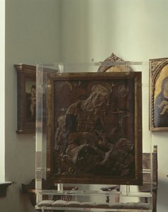 مادونا والطفل (جص متعدد الألوان ، خشب ، جلد ، زجاج) بواسطة دوناتيلو