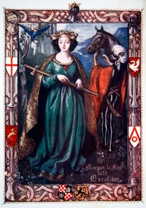 "Morgan le Fay with Excalibur" ، 1905.
