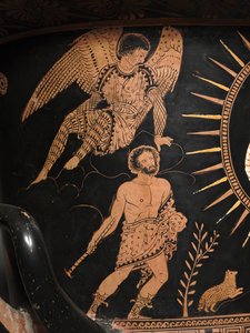 التفاصيل من lekythos ذات الشكل الأحمر بواسطة دوريس