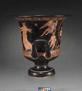 التفاصيل من الشكل الأحمر lekythos بواسطة دوريس