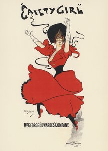ملصق لـ "A Gaiety Girl" (لون ليثو) بواسطة دادلي هاردي