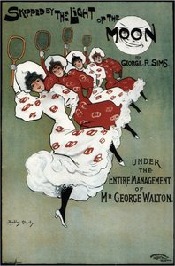 ملصق لكوميديا جورج سيمز تخطيه ضوء القمر ، 1896