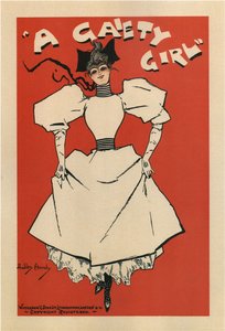 ملصق للكوميديا الموسيقية A Gaiety Girl من تأليف سيدني جونز ، 1895