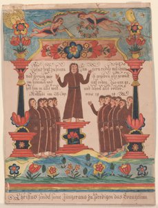 ذهب يسوع إلى تلاميذه ، c.1810-20 (قلم وحبر ومرحاض على ورق) بواسطة Durs Sr. and Rudy ، Durs Jr. Rudy
