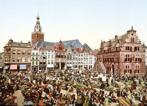 Grote Markt ، نيميغن ، هولندا ، pub.c. 1900 بواسطة مصور هولندي