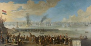 معركة ليفورنو ، 14 مارس 1653 ، حادثة من الحرب الأنجلو هولندية الأولى ، بعد 1653-60 بواسطة المدرسة الهولندية