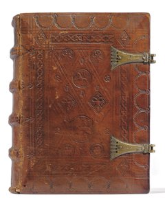 كتاب الصلوات وكتاب الصلوات باللغة الهولندية ، وراينلاند السفلى ، وإمريش ، وكليفز ، حوالي عام 1480 (حبر وصبغة على ورق وورق ، مغلف بجلد العجل على ألواح بمشابك معدنية) بواسطة المدرسة الهولندية