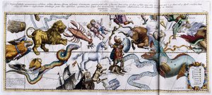 خريطة السماوات للأبراج: Orion ، Taurus ، Aries ، Pisces وغيرها ، 1666-1668 بواسطة المدرسة الهولندية