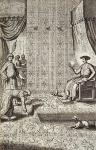 سفراء الصين إلى حاكم هندي ، من الصين رسمها أثناسيوس كيرشر (1601-80) 1667 بواسطة المدرسة الهولندية