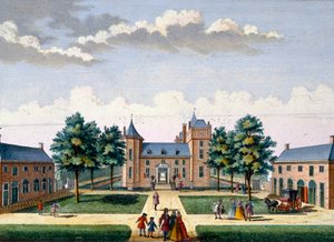 واجهة قلعة Assumburg ، من Het Zeganpralent Kennemerlant بواسطة Hendrick de Leth و Matthias Brouerius Van Nidek ، تم نشره ج 1700-1730 بواسطة المدرسة الهولندية