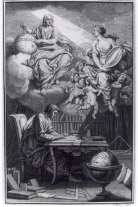 واجهة Elemens de la Philosophie de Neuton بواسطة Voltaire (1694-1778) المنشورة في أمستردام ، 1738 بواسطة المدرسة الهولندية