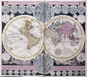 خريطة للعالم ، ج .1717 بواسطة المدرسة الهولندية