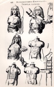 العمل على سرطان الثدي ، من Armamentarii Chirurgici بقلم يوهانس شولتس (1595-1645) المنشور في أمستردام ، 1672 بواسطة المدرسة الهولندية
