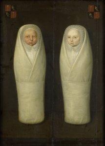 صورة التوائم المتقلبة: الأطفال المتوفين في وقت مبكر من يعقوب دي جريف وألتج بيلينز ، c.1617 بواسطة المدرسة الهولندية