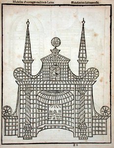 تصميم تعريشة ، من "البستاني الهولندي" بقلم يوهان فان دير جروين ، نُشر عام 1699 (نقش) بواسطة المدرسة الهولندية