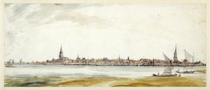 View of Emmerich, late 17th century (pen & brown ink with watercolor on paper) بواسطة المدرسة الهولندية