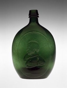 Figured Flask, c. 1847 (non-lead glass) بواسطة أعمال ديوتفيل للزجاج