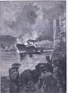 الحرب الإسبانية الأمريكية: غرق Merrimac ، توضيح من تاريخ كاسيلز إنجلترا ، 1900s
