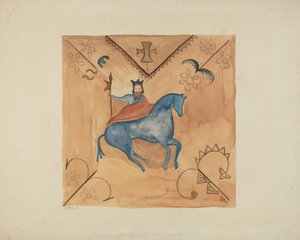رسم القديس جورج على جلد الأيل ، 19351942.