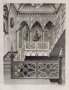 درج في Strawberry Hill ، نقش بواسطة J.Newton ، من "وصف Strawberry Hill" بواسطة Horace Walpole ، 1784 بواسطة إدواردز